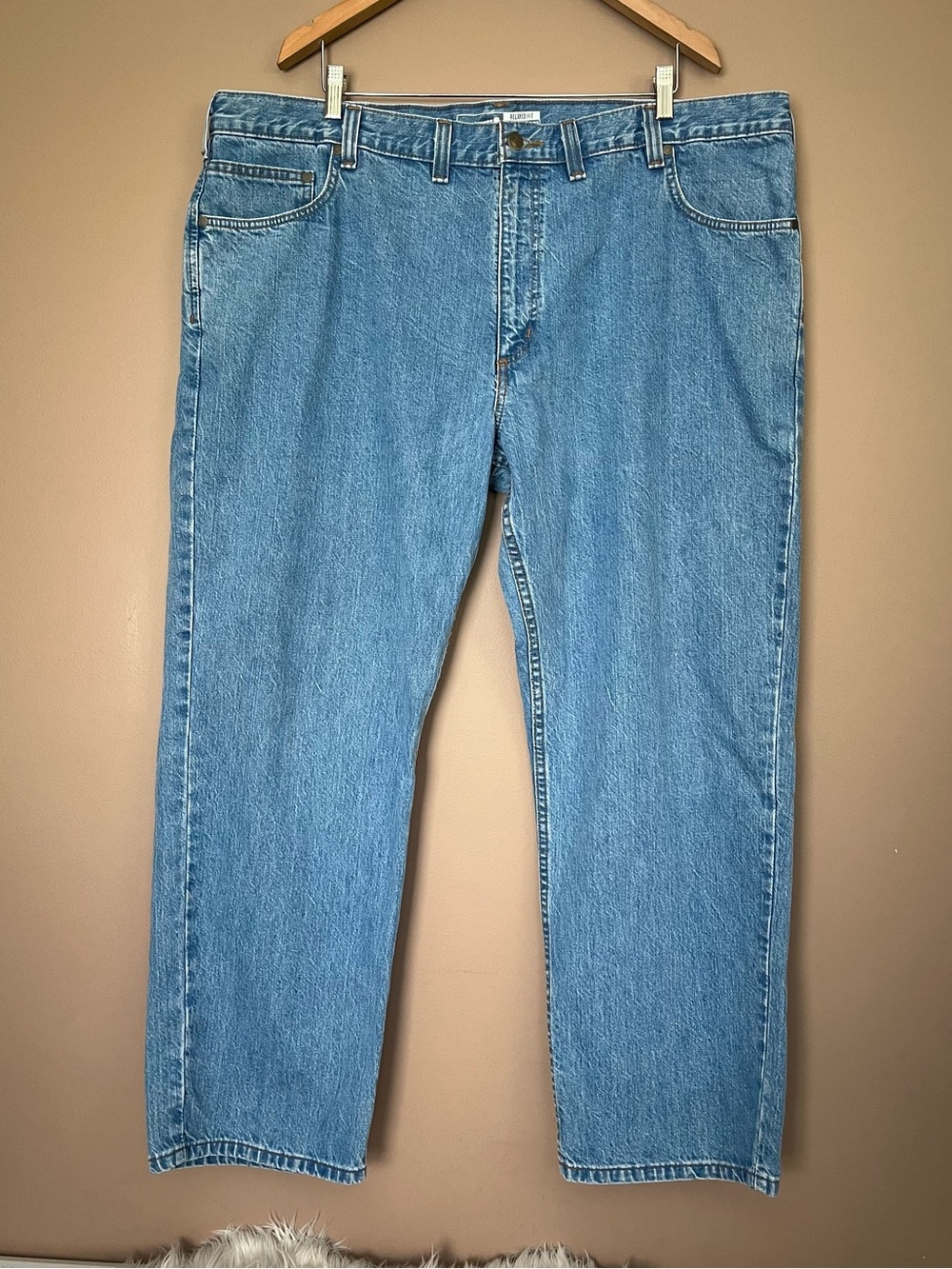 {Carhartt} Relaxed Fit Straight Leg Jeans in Light Blue Wash - Mens 44 x 30